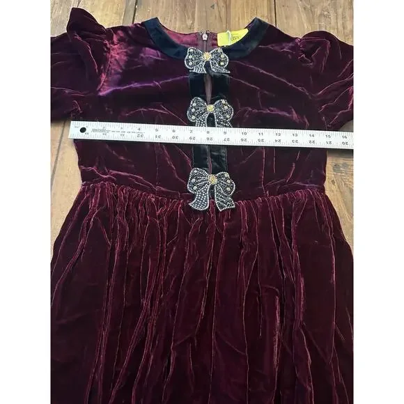 ESME THE GREAT GATSBY VELVET MIDI DRESS Size Small Whimsy Goth Holiday Keyhole - Picture 7 of 12